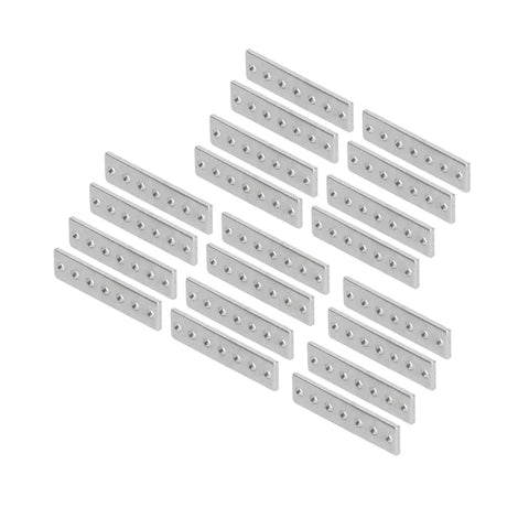 20Pcs Beefy Galvanized Steel Flat Bracket Mending Plate For Heavy Duty DIY Frames Straight Brace For Linear Rail Side Girders