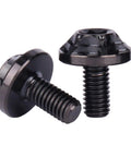 Beefy Titanium M5x10mm Torx Head Bolt T30 Set, black finish, for bikes and motorcycles, 6AL-4V TC4 Grade 5 titanium alloy, two bolts
