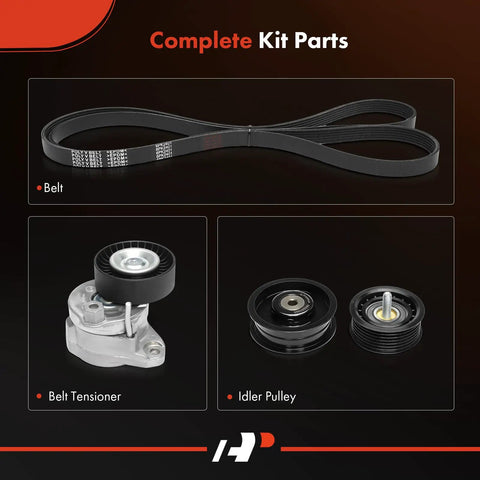Serpentine Belt Drive Kit For Mercedes Benz Vehicles Like C300 C350 E350 E550 GLK ML S CLS SL SLK R CL550 G550 Replacement parts