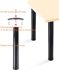 Adjustable Height Table Legs Black And White Metal Frame installation guide for dining tables and desks