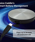 GPS Golf Range Finder With Voice Yardage Output Auto Slope And Active Green Info On 40K Courses Eight Hour Battery shown charging
