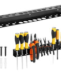 Heavy Duty Wall Mounted Tool Organizer for Garage and Workshop Pliers And Screwdriver Holder 15.75 Inch Dual Layer Steel Rack Rust Resistant