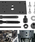 Amazon M8 Cam Inner Camshaft Needle Bearing Installer Tool Kit front view with mounting plate and four bolts