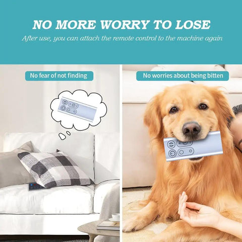 Dog holding Dyson Replacement Remote Control For TP00 TP01 AM11 Pure Cool Air Purifier Tower Fan With Battery Included Works With 965824