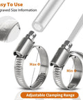 Heavy Duty Stainless Steel Hose Clamp Kit 1/4 In To 1-1/2 In, 100 Pack Worm Gear Clamps with adjustable size range and markings