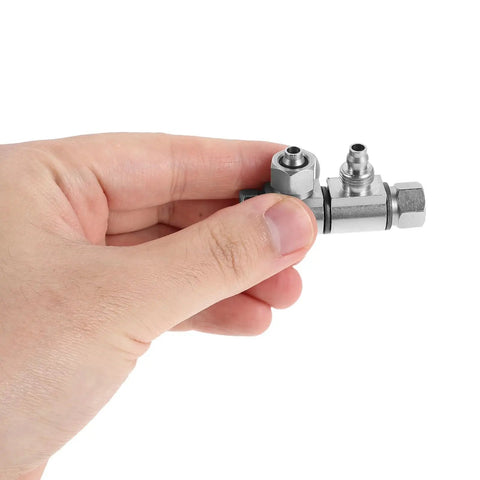 Pro Grade Tire Changer Quick Release Air Valve Connector Portable Heavy Duty Steel Replacement Part With 8mm Output And 9.7mm Thread For Tire Machines In Auto Shops And Service Bays, hand-held close-up