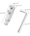 Grab This Epic Broken Valve Screw Extractor Kit That Lets You Pull Damaged Threads From Water Pipes Like A Pro With Ease, Precision And Zero Hassle In One Handy 2 Pc Set For All Your DIY Plumbing Jobs, silver steel 2-piece set with Allen key