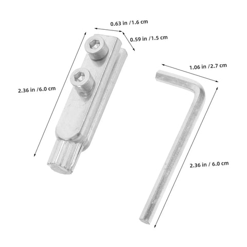 Grab This Epic Broken Valve Screw Extractor Kit That Lets You Pull Damaged Threads From Water Pipes Like A Pro With Ease, Precision And Zero Hassle In One Handy 2 Pc Set For All Your DIY Plumbing Jobs, silver steel 2-piece set with Allen key