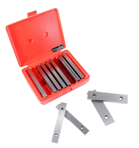 One Quarter Inch Precision Parallel Set Nine Pairs Six Inch Length Pro Grade Hardened Alloy Steel Ground To 52 58 HRC Height And Parallelism Accuracy Plus Minus 0.0003 Inch Model Eg10 1432