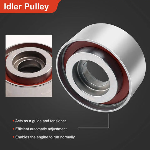 Honda Complete Timing Belt Kit With Water Pump For 2003 To 2018 Accord Odyssey Pilot includes idler pulley close-up view.