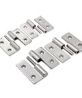 304 stainless steel hinge set with pins for heavy-duty equipment; multiple hinges shown