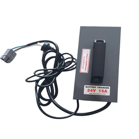 Heavy Duty 24V 15A Battery Charger For QqE360-15Ch24 Floor Scrubber Electric Forklift & Hydraulic Handling Stacker power adapter with cables