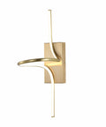 9-Inch Gold Modern Minimalist Integrated LED Vanity Light Sconce Dope Glow Dimmable Metal Wall Lamp for Bathroom Mirror Living Room