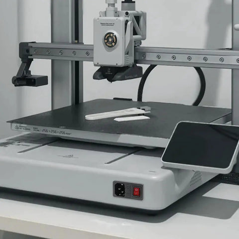 3D printer with Two Pack AC250V 10A IEC 320 C14 Inlet Panel Socket and red light indicator switch visible on the base.