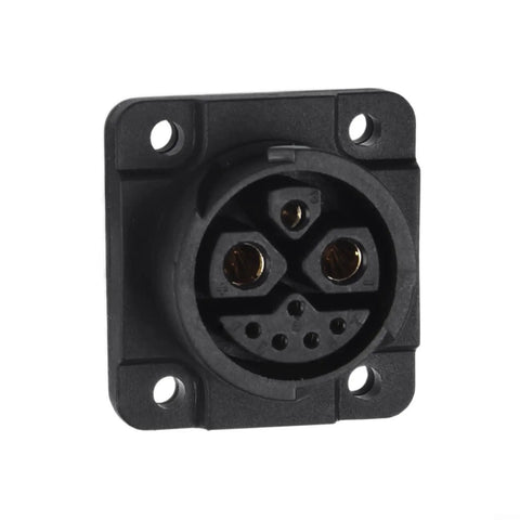 Bulletproof Eight Pin IP67 Energy Storage Connector Rated For 50 Amps And 500 Volts Installed On Surface With Two Mounting Holes