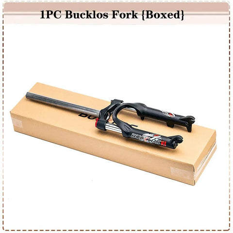 20 Inch Folding Mountain Bike Coil Suspension Fork with 50mm Travel, 28.6mm Threadless Straight Steerer on box