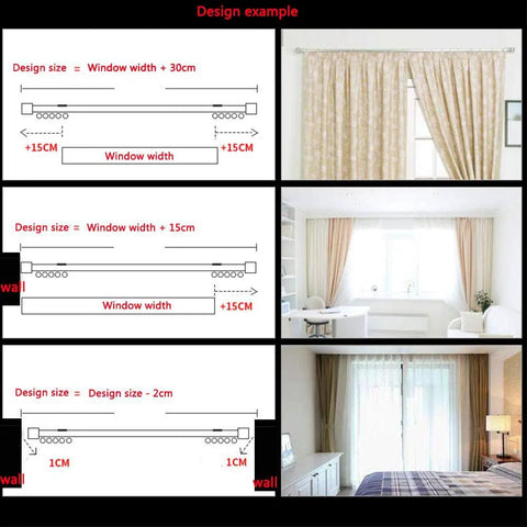 Adjustable Aluminum Curtain Track System Ceiling Mount 3.6ft To 7.2ft Length Flexible Room Divider With Runners And Hooks Easy Install White Finish No Fuss For Windows And Room Privacy, design size guide