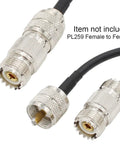 PL259 Male to Male Coax Cable 12 Inch RG58 Low Loss UHF Jumper for HAM and CB Radios shown with PL259 connectors