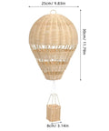 Natural Rattan Woven Hot Air Balloon Wall Decor For Nursery And Kids Room Boho Chic Dreamy Vibe With Handmade Texture And Earthy Tones For Modern Home