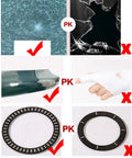 Comparison of tempered and non-tempered glass, smooth edge, and 42 steel bearings in Large Glass Turntable With 42 Steel Bearings For Ultra Smooth Rotation, Party Ready Rotating Tray For Your Kitchen Table, Ideal For Family Gatherings, Birthday Parties, Banquets, And Everyday Meals.