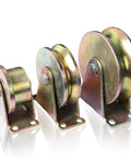 Heavy Duty Stainless Steel Caster Wheel Set Four Pack For Sliding Door Tracks U Type 60mm Bearing Pulleys Rollers