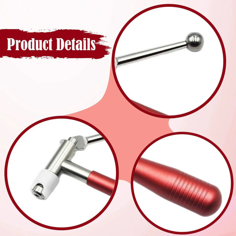 Pro Pinion Puller Watch Repair Tool Style B Red Handle Gearhead Approved, showing details of handle and tip.