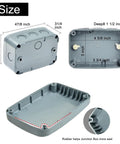 100 Pack Junction Box IP66 Waterproof Electrical Enclosure Built Tough With ABS Plastic For Outdoor Electronics Dustproof Weather Resistant Project Box 4.9 x 3.3 x 2.3 Inch, gray size view