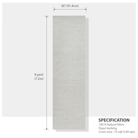 Marbletile Style Wallcovering Dope Gray Ivory White Grasscloth Texture 36 Inch Wide Roll 8 Yards Long Natural Paper Weave