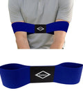 Golf Swing Arm Band Training Aid For Newbies, Keeps Arms Straight And Body Aligned, Medium Blue for Men and Women