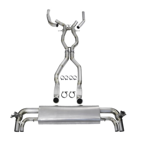 Titanium Catback Exhaust System For Mercedes-Benz AMG GLE63S 4.0T 2024 And Up Rear Section Snap On Installation No Valve Motor