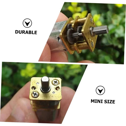Close-up of 6 Pack Micro Metal Gear Motors With Mini Gear Reducer For Tiny Robots And Drones, showing durable and compact design.