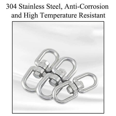 2 Pcs M4 Bearing Swing Swivel 360 Degree Rotation Stainless Steel Hanging Accessory For Tree Swing Swing Spinner Hanger