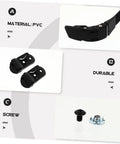 Two Pack Roller Skate Straps With Buckle And Screws For Inline Skates Durable Energy Belts Easy Install Adjustable Fit Black PVC