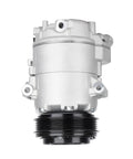 Straight Up Solid Air Conditioning AC Compressor With Clutch Clean Swap For Chevrolet Cruze 1.4L, front view of silver compressor unit.