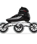 125mm Semi Race Inline Skates For Speed Skating Three Wheel Roller Blades Power Slide Ready Blue Black Size Eight Point Five