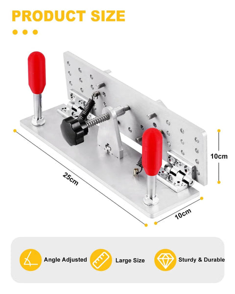 Beveling Jig For Belt Sander Knife Sharpener With A Dope 9.8 Inch Long Bevel Locator Tool, adjustable angles, aluminum frame