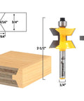 Pro Grade Edge Banding Tongue and Groove Router Bit Set With 1/4 Inch Shank 23/64 Inch Cutting Depth Dual Flute Carbide Blades