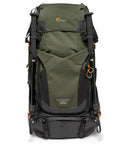 Front view of PhotoSport Pro 55L AW IV Camera Backpack For Mirrorless And DSLR Gear Medium To Large Green All Weather Protection