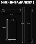 Straight Up Fast 54.6V 2A Ebike Charger For 48V Lithium Battery dimensions showing size and cable length for quick setup.