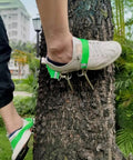 High Grip Tree Climbing Shoes With Cat Claw Spikes Set for Outdoor Adventures Anti Slip Gear on tree bark in use.