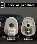 Two Pcs Car Sun Visor Clip For Jeep Liberty 2005-2012 And Dodge Nitro 2008-2012, ABS plastic size dimensions against vehicle background