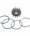Beefy Sea Water Pump Impeller Kit For Volvo Penta And OMC Marine Engines With 12 Blade Spline Drive Neoprene Impeller Brass Hub