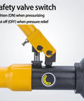 Safety valve switch on Heavy Duty Hydraulic Cable Cutter For Rough Jobs With 30mm Cutting Capacity Steel Bar Shear