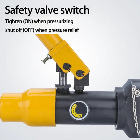 Safety valve switch on Heavy Duty Hydraulic Cable Cutter For Rough Jobs With 30mm Cutting Capacity Steel Bar Shear