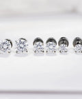 Premium D Color Moissanite Stud Earrings Crafted From Certified G23 Implant Grade Titanium Screw Back for Traguses, 3MM Size