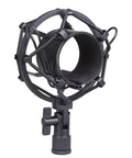 Universal 50mm Microphone Shock Mount And Clip Holder For 48 To 54mm Condenser Mics, Anti Vibration Studio Mic Mount, black metal