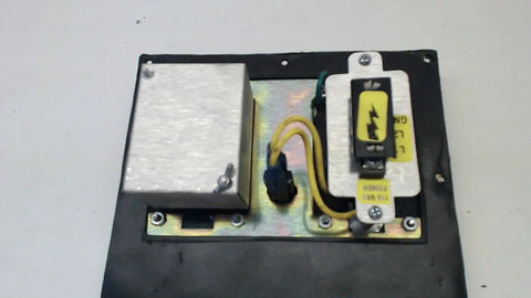 Data Highway And Convenience Port Module with 3 Amp 115V Power, compact 8x8x5 unit, used condition, industrial bolts and wiring view.