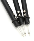 Watch Oiler Pen Set Three Piece With Stand For Watchmakers Automatic Precision Oil Pens close-up of black pen tips