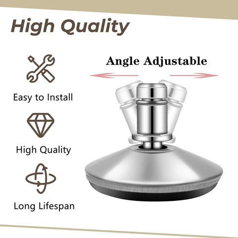 5 Pack Bell Glides for Office Chairs Replacement Feet, stainless steel construction, angle adjustable, high-quality, easy to install