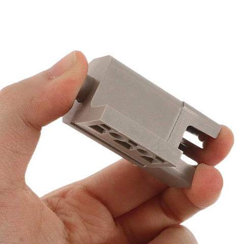 Sturdy Lawnmower Housing With Seat Switch Brass Conductor, Weatherproof Nylon Replacement Part For Tractor And Garden Tools, No Fuss Easy Install Safety Cutoff Switch Size 6.00x3.00x2.40cm, gray switch held in hand